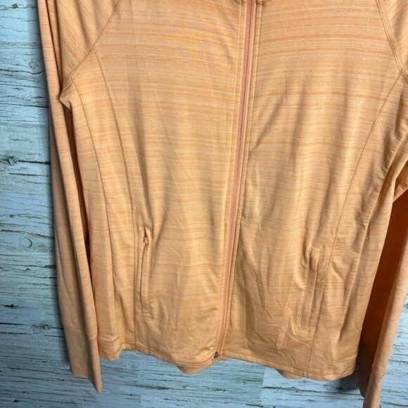 Athleta Sweatshirt‎ Womens S Orange Hoodie Pockets Zip Up Running Athletic - Picture 4 of 8